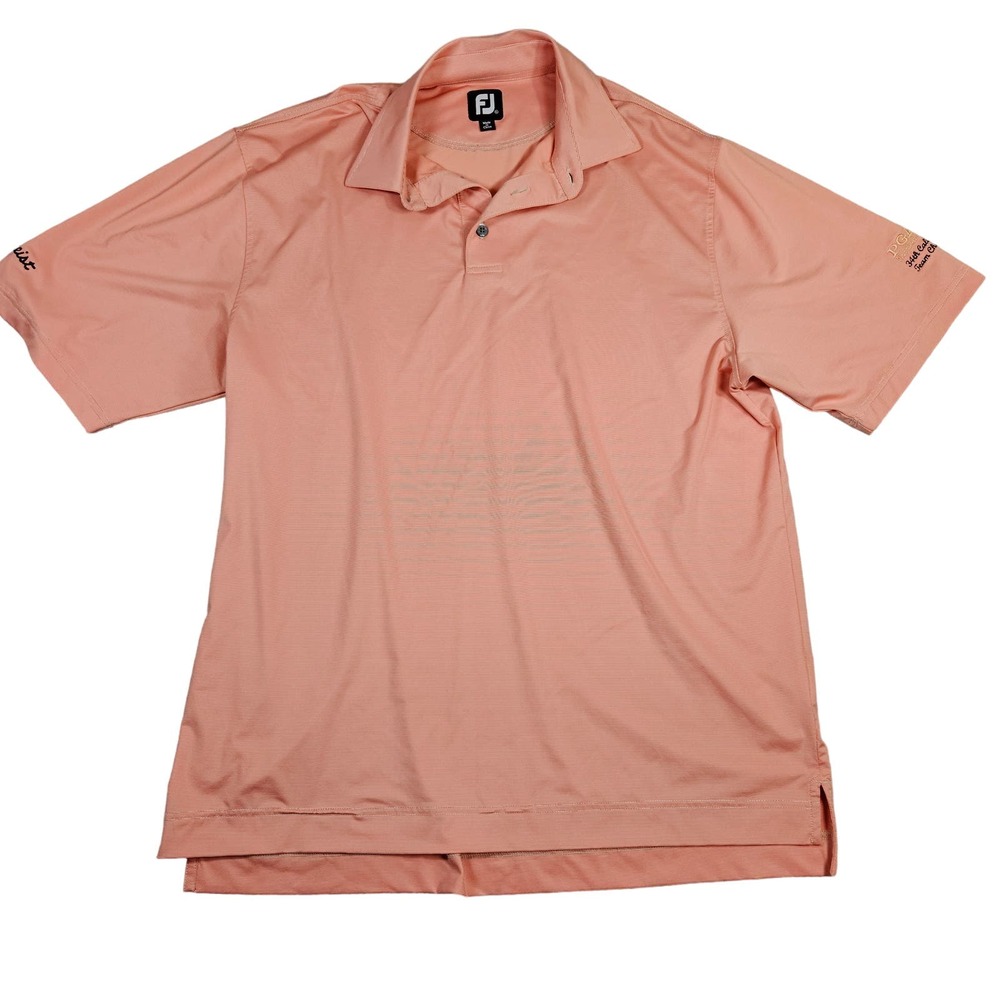 Footjoy Men's Orange Titleist PGA Short Sleeve Golf Polo. Size XL‎ Lightweight